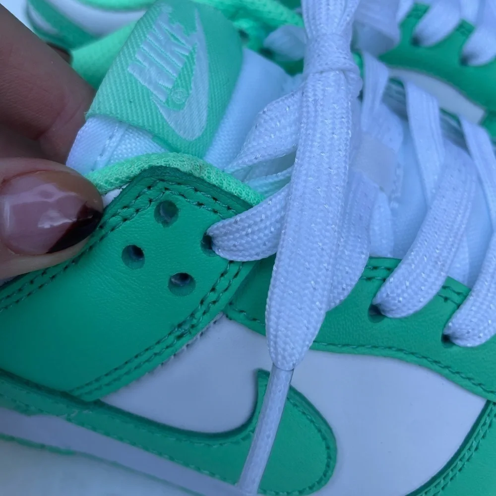 Nike Dunk Low In Green Glow/White Size US 5 EUR 37.5